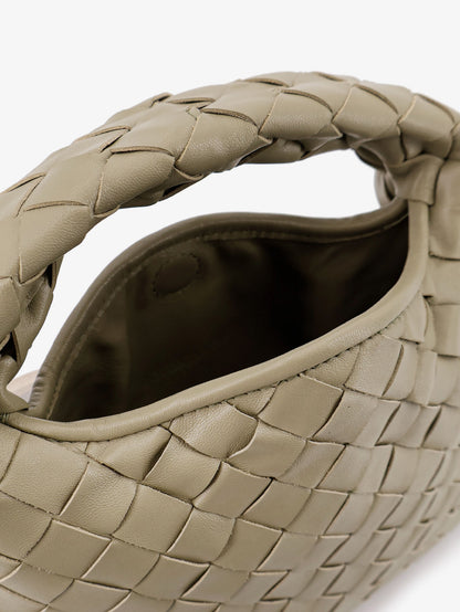 Mini Hop leather crossbody bag with Intrecciato pattern thumbnail