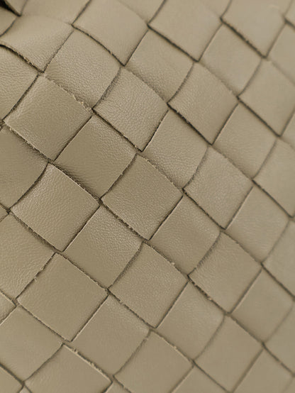 Mini Hop leather crossbody bag with Intrecciato pattern thumbnail