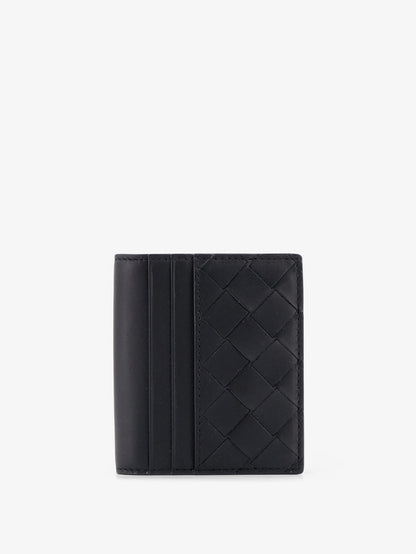 Leather card holder with Intrecciato motif thumbnail