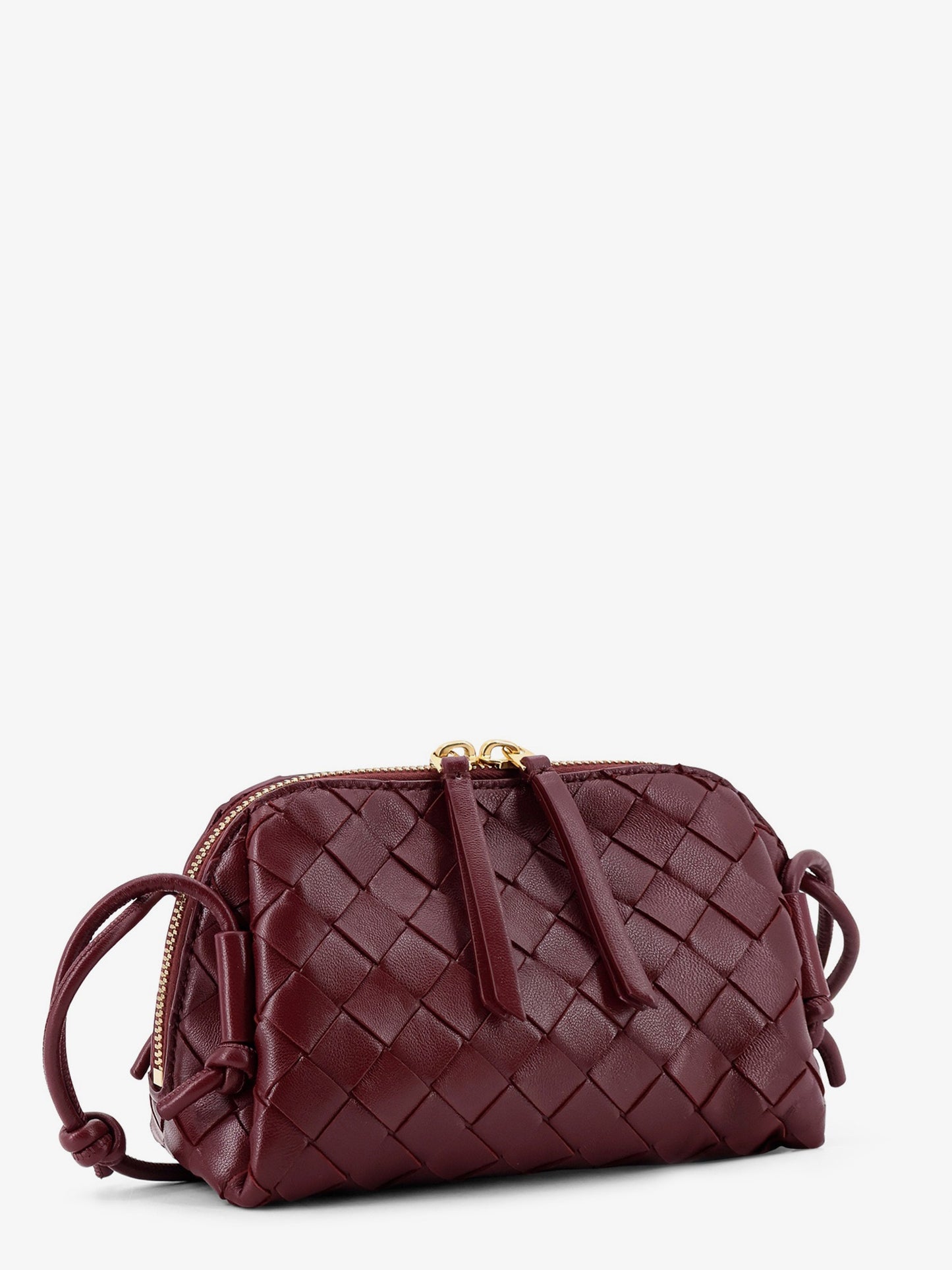 Concert Pouch leather shoulder bag with Intrecciato motif