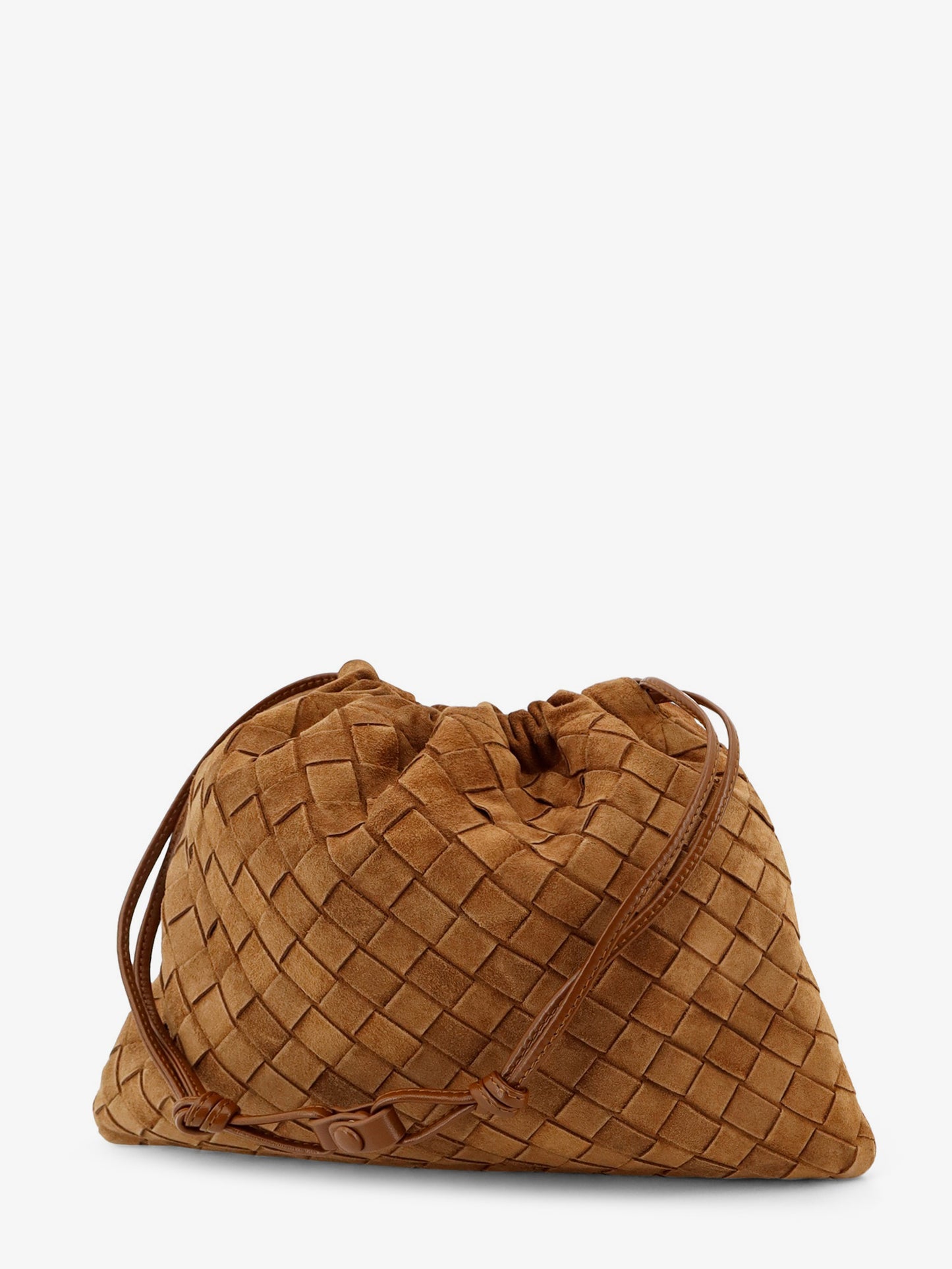 Medium Dustbag in suede with Intrecciato effect