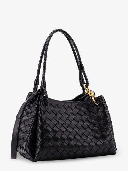 Parachute leather shoulder bag with Intrecciato motif and Knot detail thumbnail