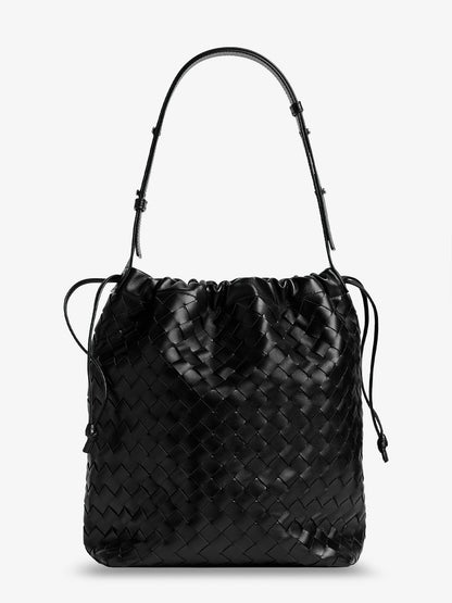Bucket Intrecciato Biblioteca leather shoulder bag thumbnail