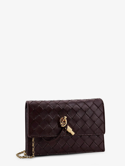 Borsa a tracolla in pelle con motivo Intrecciato thumbnail