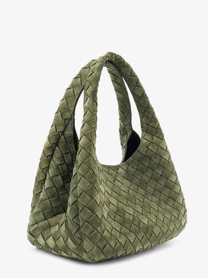 Campana Intrecciato suede shoulder bag thumbnail