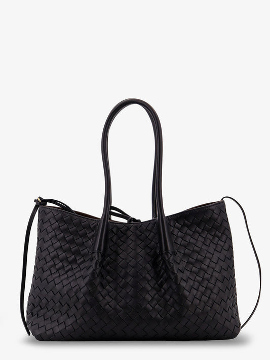 Pinacoteca leather handbag with Intrecciato motif
