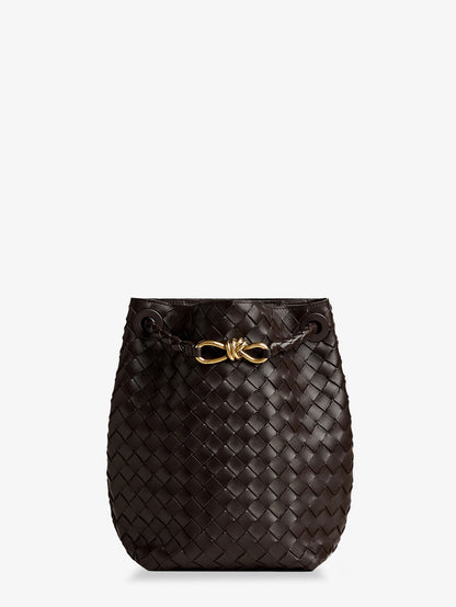 Andiamo Bucket leather crossbody bag with Intrecciato Pattern thumbnail