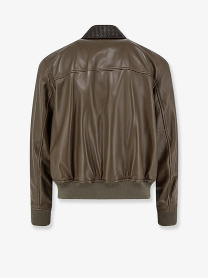 Leather Jacket with Ibntrecciato detail thumbnail