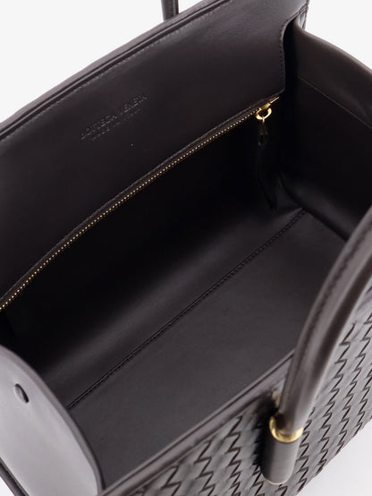 Barbara leather handbag with Intrecciato motif thumbnail