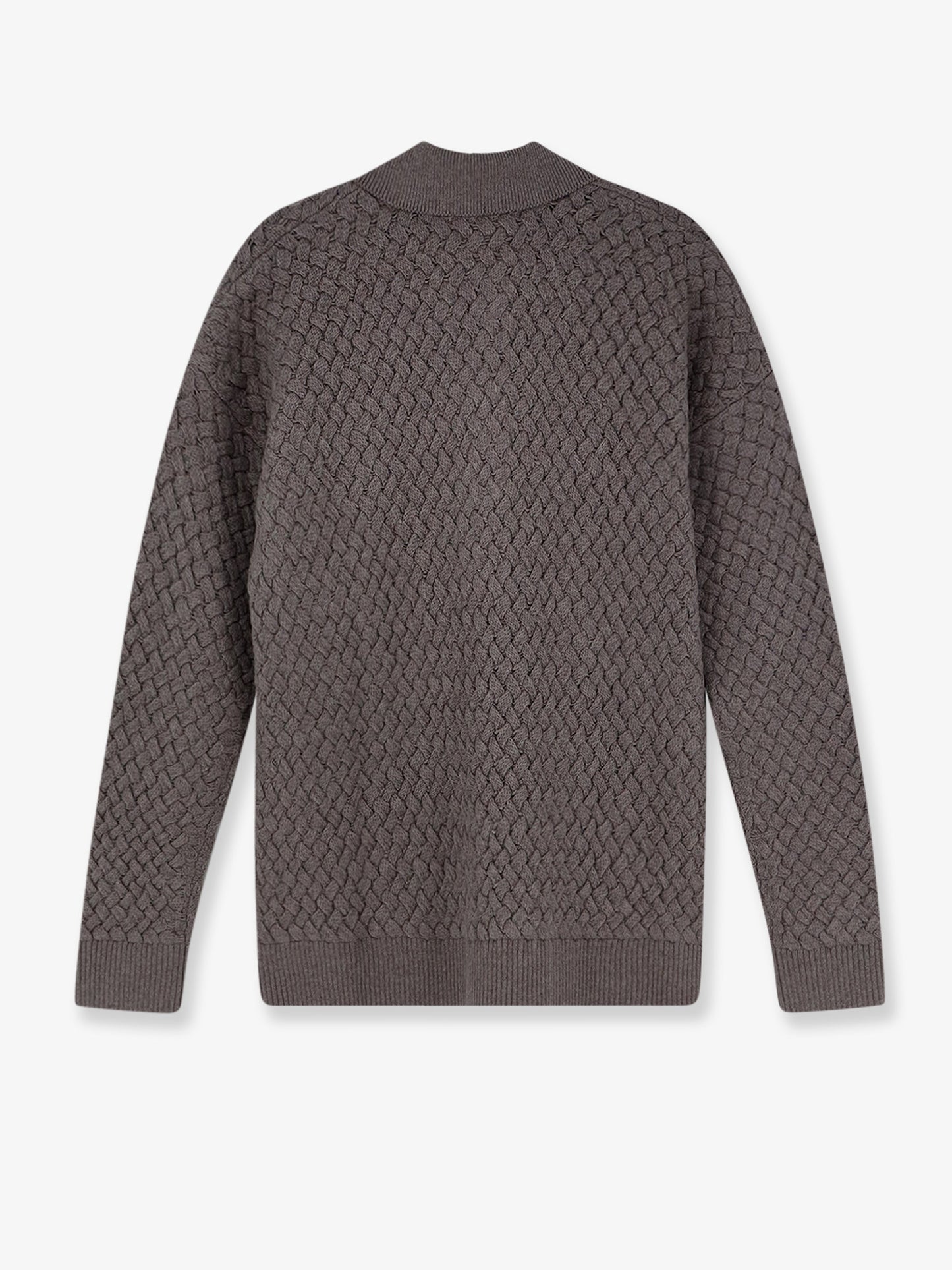 Wool sweater with Intrecciato motif