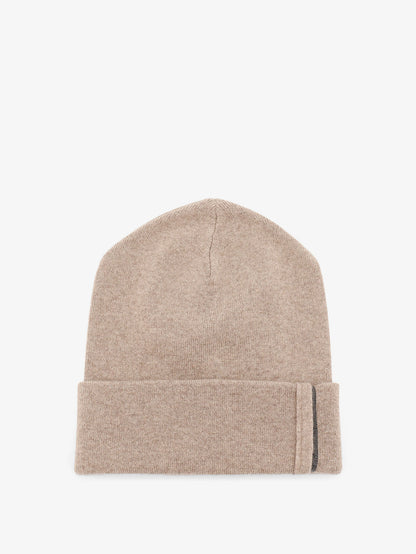 Cashmere hat with Monili detail thumbnail