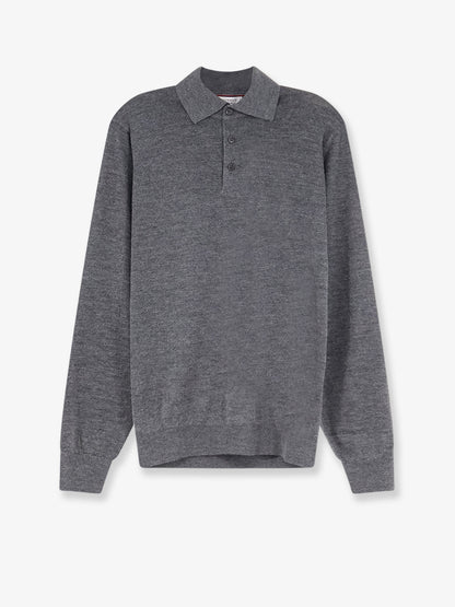 Cashmere and silk polo shirt thumbnail