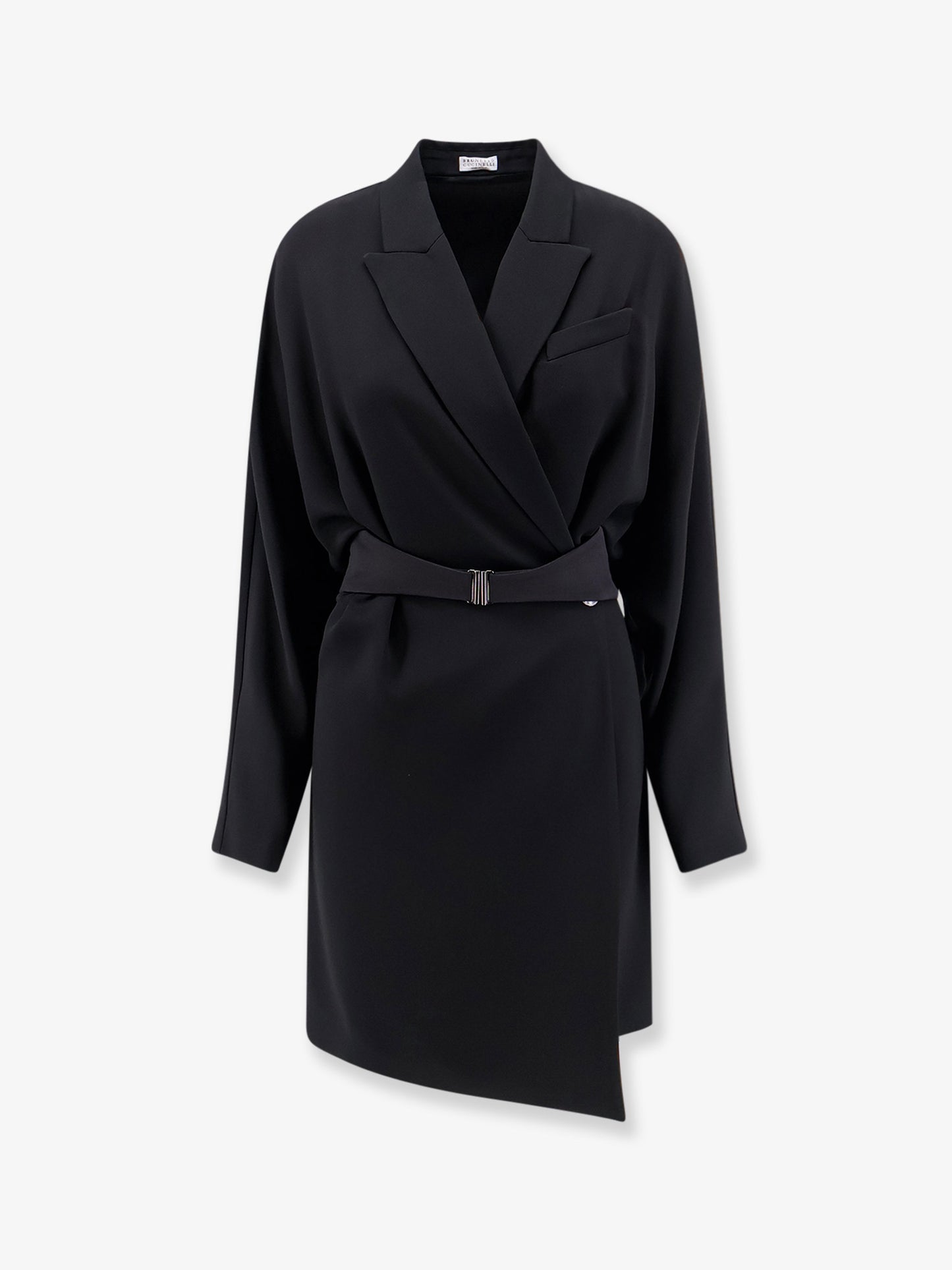 Chemisier Dress with Tuxedo-style band