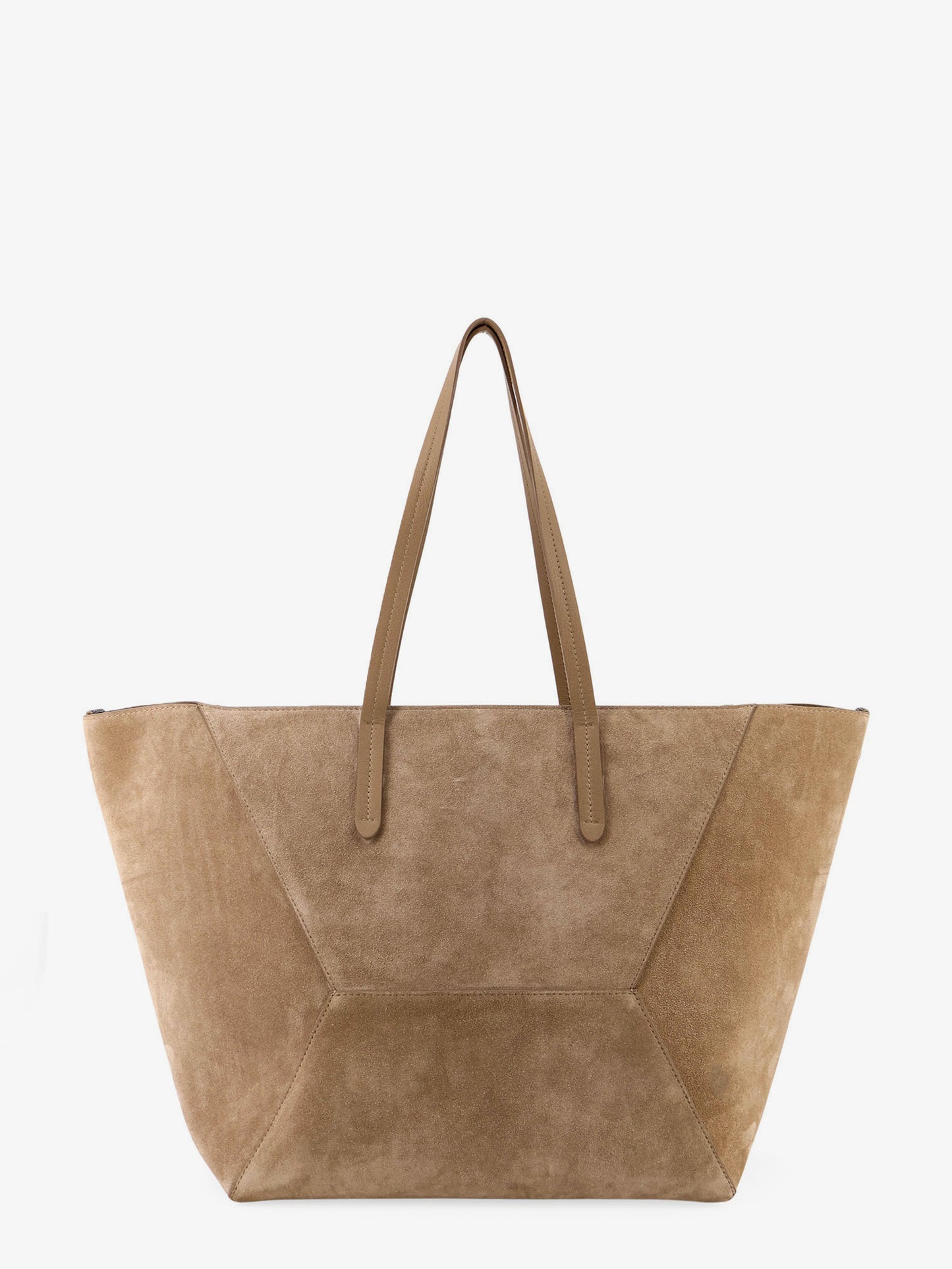 Borsa a spalla BC Duo in suede con logo inciso