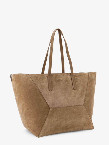 Borsa a spalla BC Duo in suede con logo inciso thumbnail