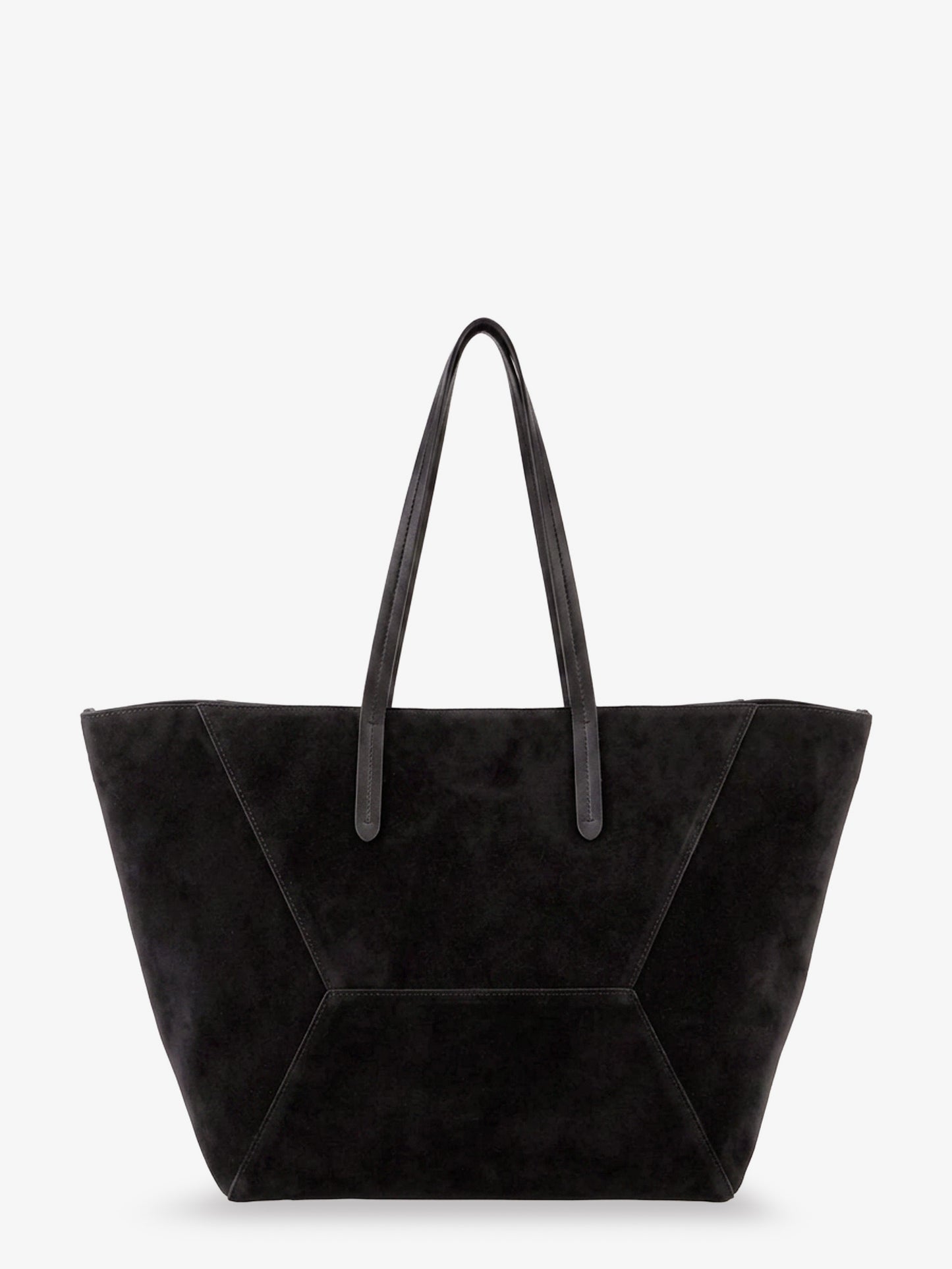 Borsa a spalla BC Duo in suede con logo inciso