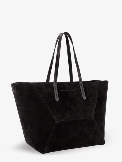 Borsa a spalla BC Duo in suede con logo inciso thumbnail