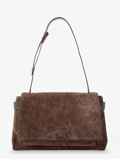 Borsa a tracolla in suede con dettagli Monile thumbnail
