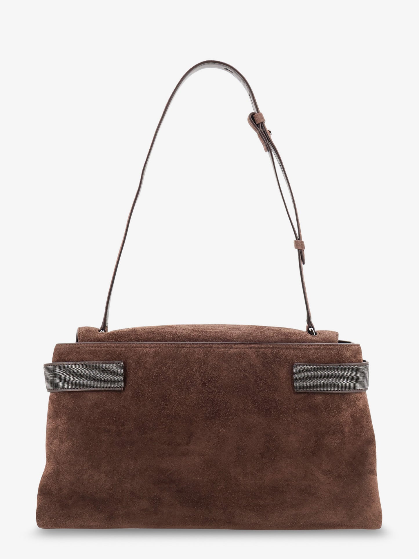 Borsa a tracolla in suede con dettagli Monile