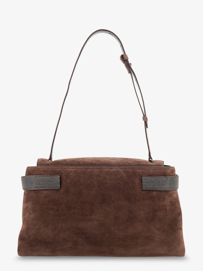 Borsa a tracolla in suede con dettagli Monile thumbnail