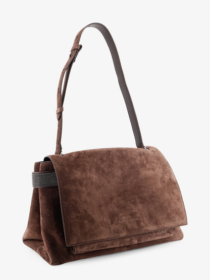 Borsa a tracolla in suede con dettagli Monile thumbnail