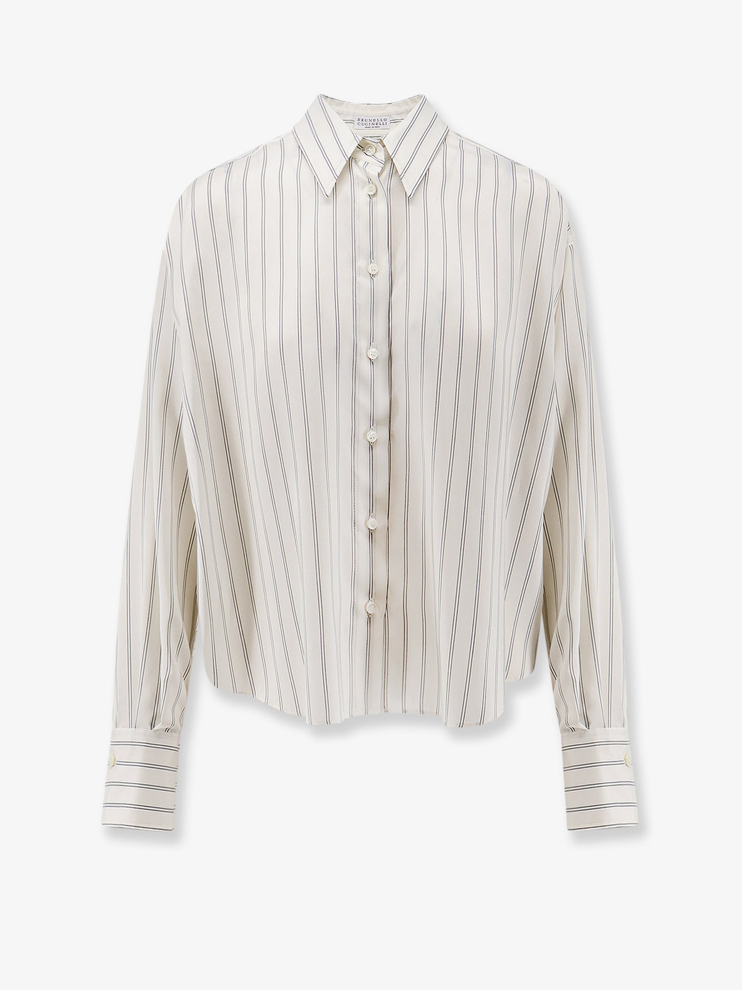 Camicia in seta a righe