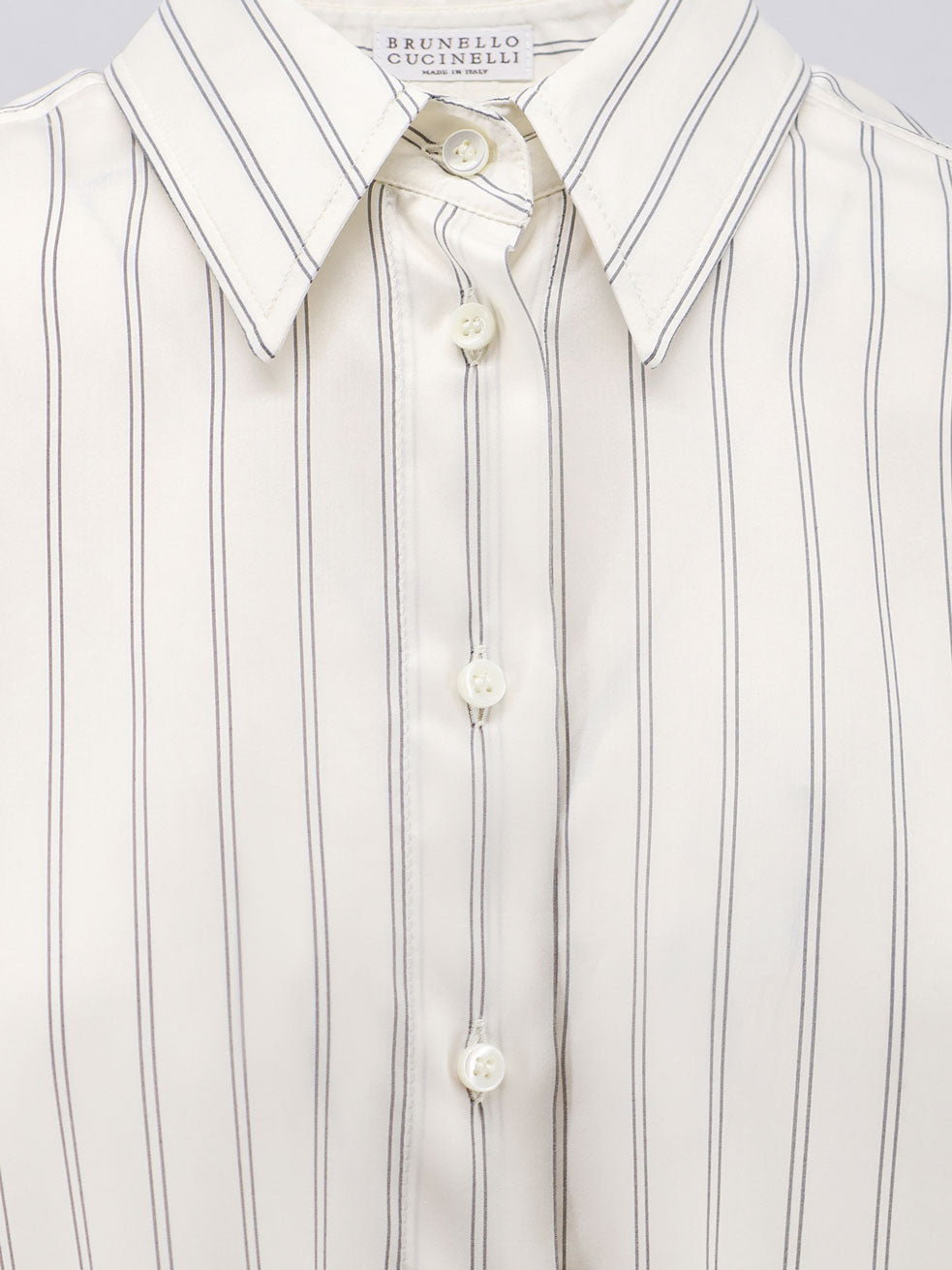 Camicia in seta a righe