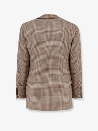 Blazer monopetto in lana e cashmere thumbnail