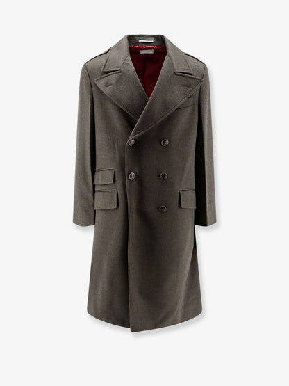 Double-breasted virgin wool coat thumbnail
