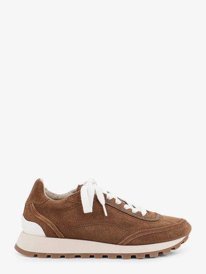 Suede sneakers with Monili embellishment thumbnail