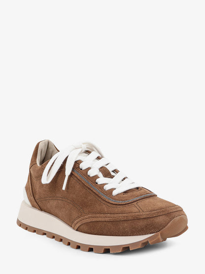 Suede sneakers with Monili embellishment thumbnail