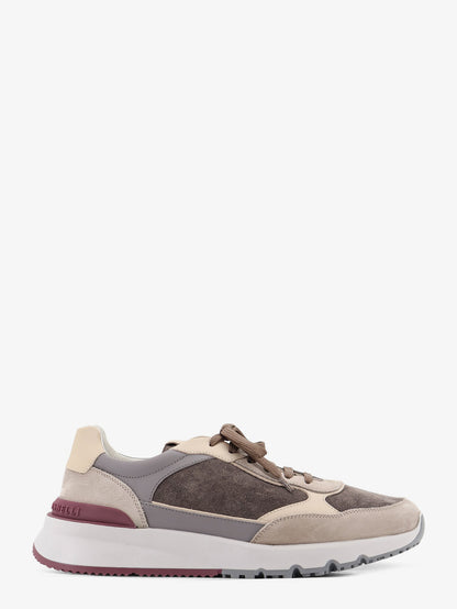 Sneakers in suede con inserti in pelle thumbnail
