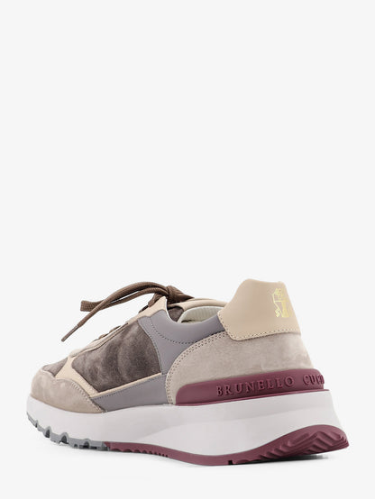 Sneakers in suede con inserti in pelle thumbnail