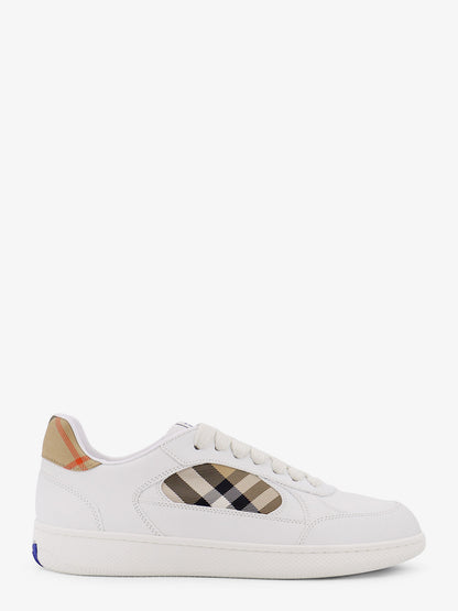 Low-top leather sneakers with Check inserts thumbnail