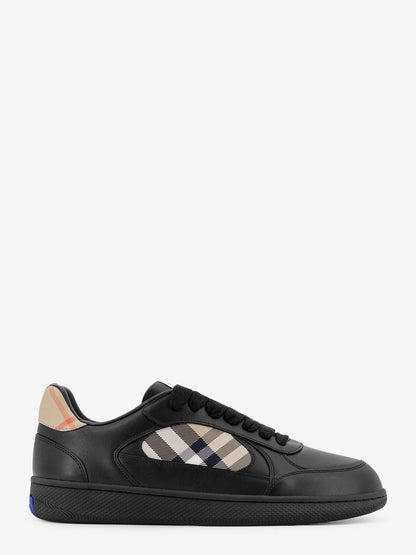 Leather sneakers with Traditional Check inserts thumbnail