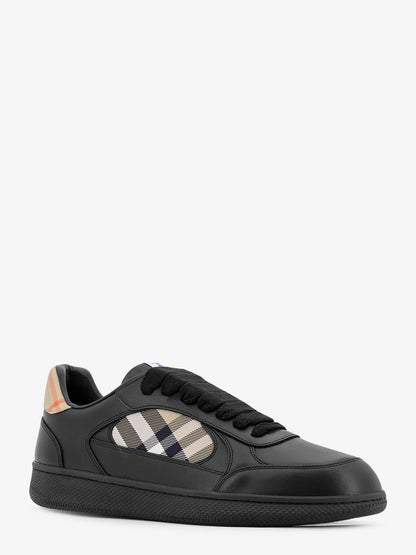 Leather sneakers with Traditional Check inserts thumbnail