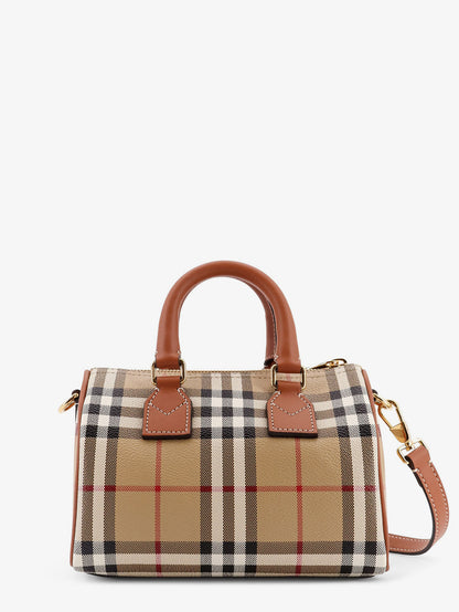 Coated canvas crossbody bag with Check pattern thumbnail