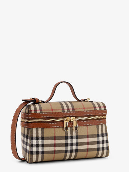 Vanity Check coated canvas crossbody bag with check pattern thumbnail