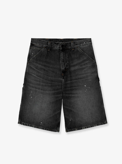 OG Single Knee Short in black denim thumbnail