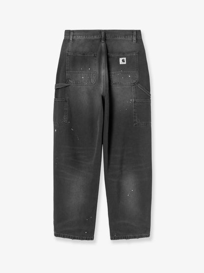Single Knee black denim jeans thumbnail