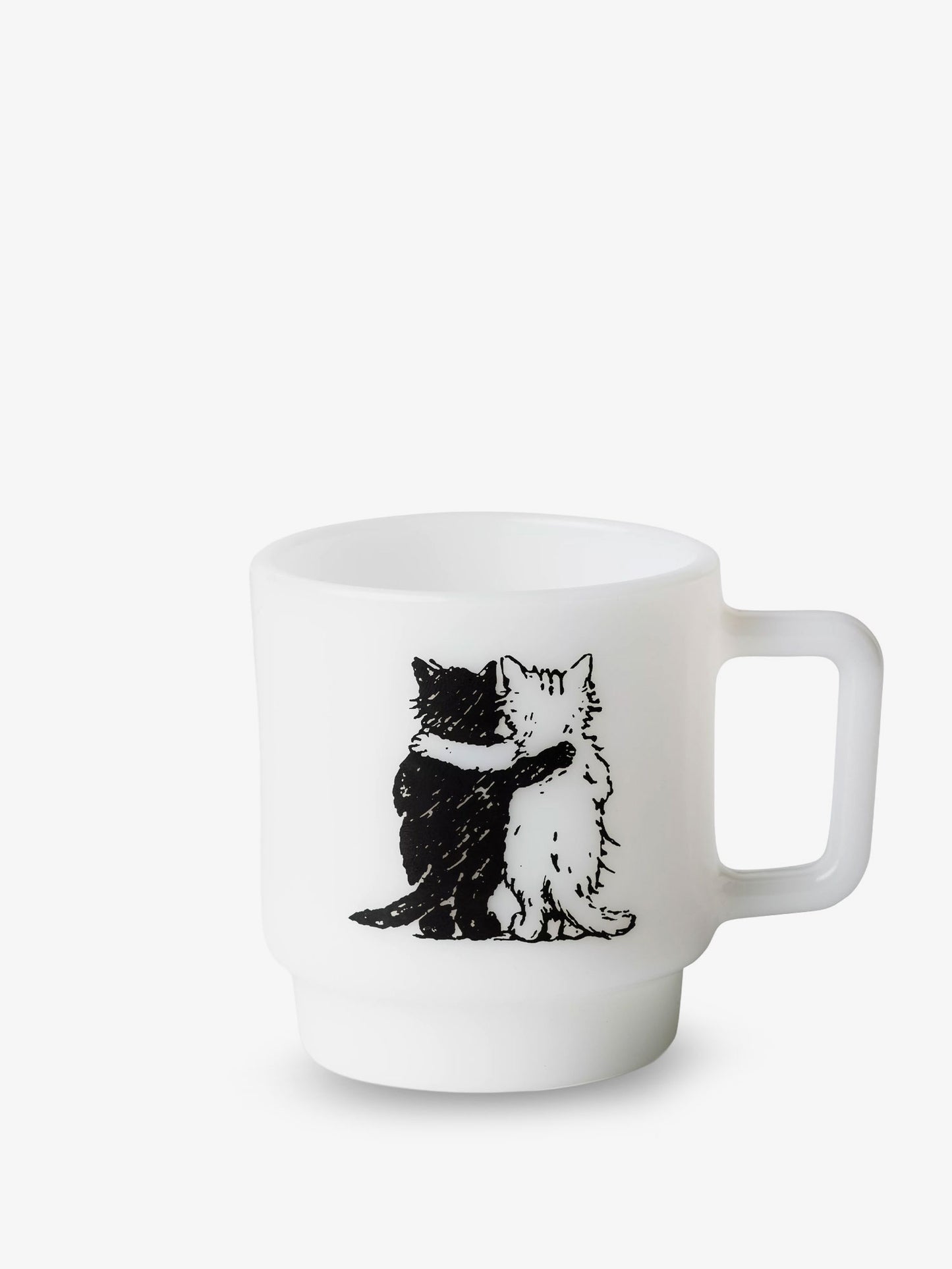 Hugging Cats Glass Mug
