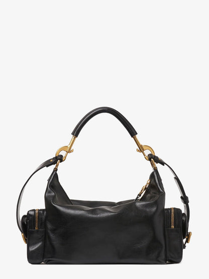 Carry shiny buffalo leather shoulder bag thumbnail