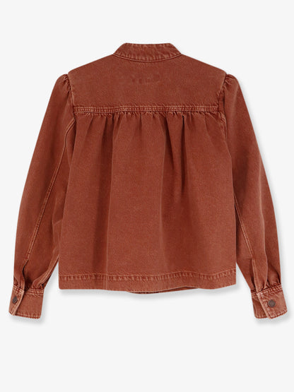 Orange denim jacket thumbnail