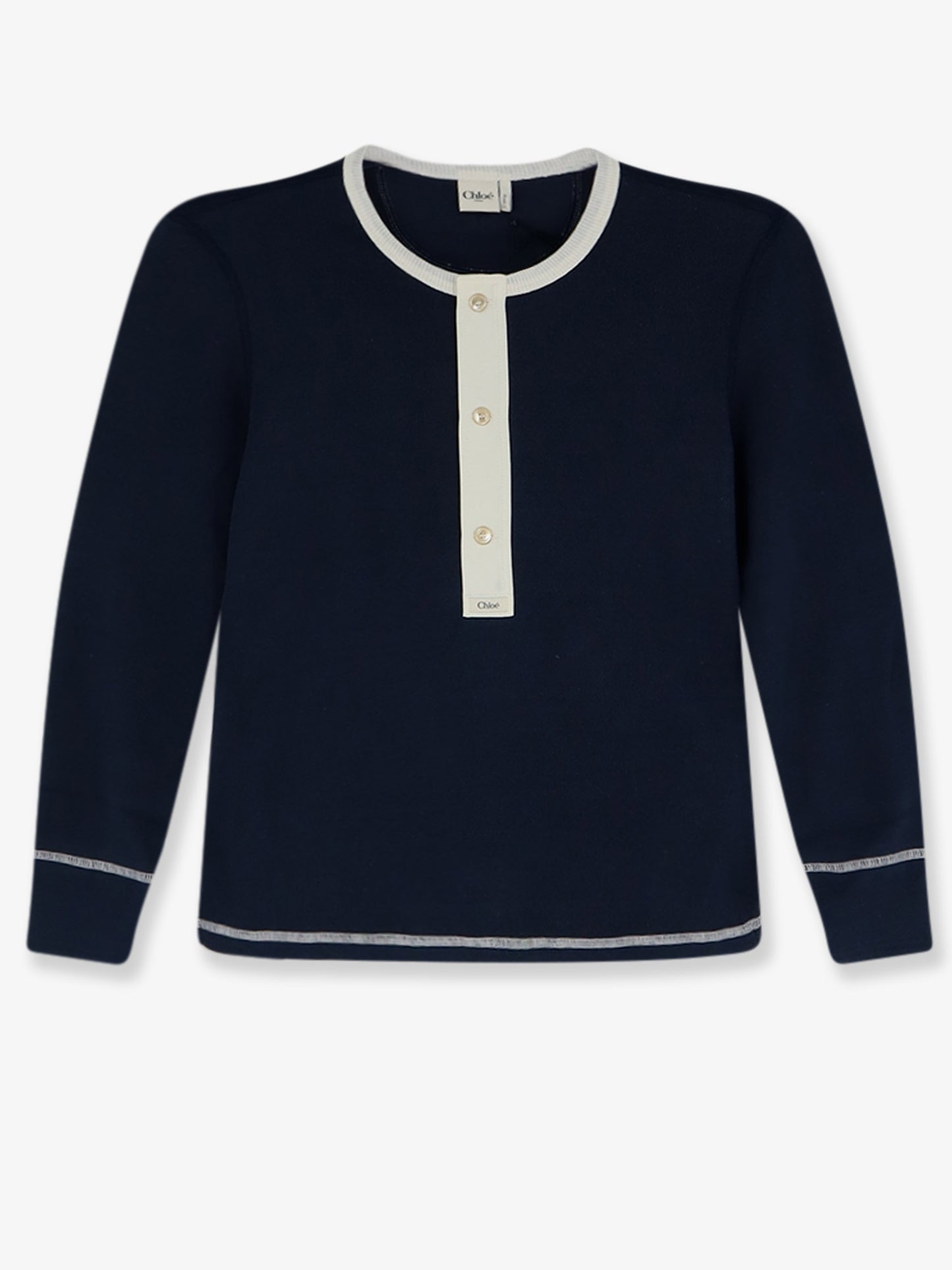 Maglia in cotone con profili in contrasto