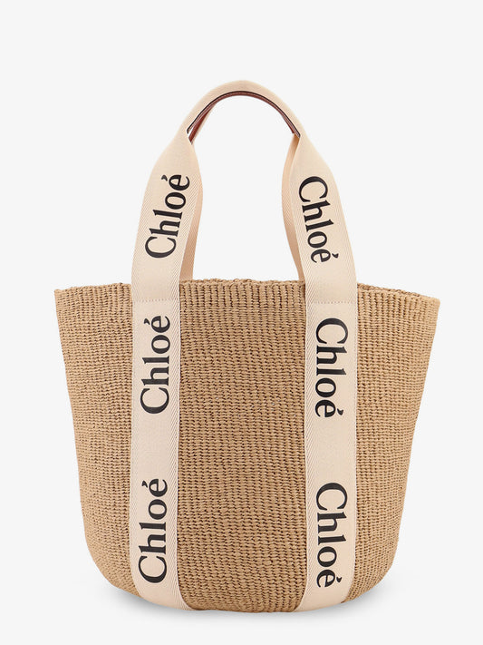 Borsa a spalla Woody in rafia