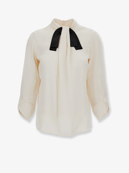 Camicia in viscosa con dettaglio in contrasto thumbnail