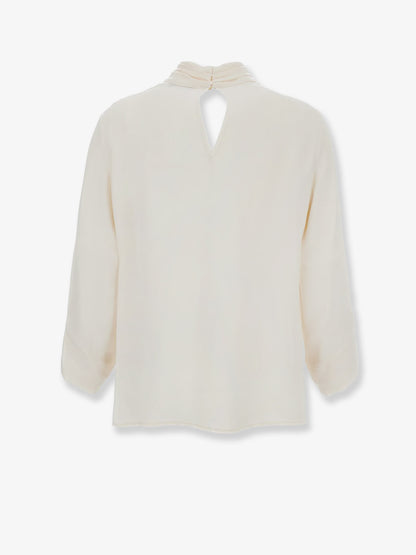 Camicia in viscosa con dettaglio in contrasto thumbnail
