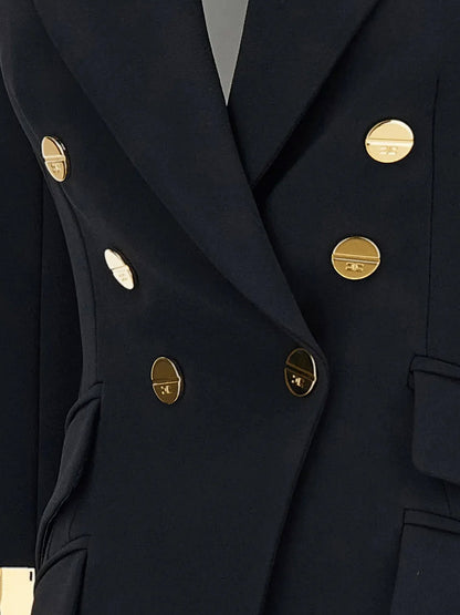 Blazer doppiopetto con dettagli Monogram in metallo thumbnail