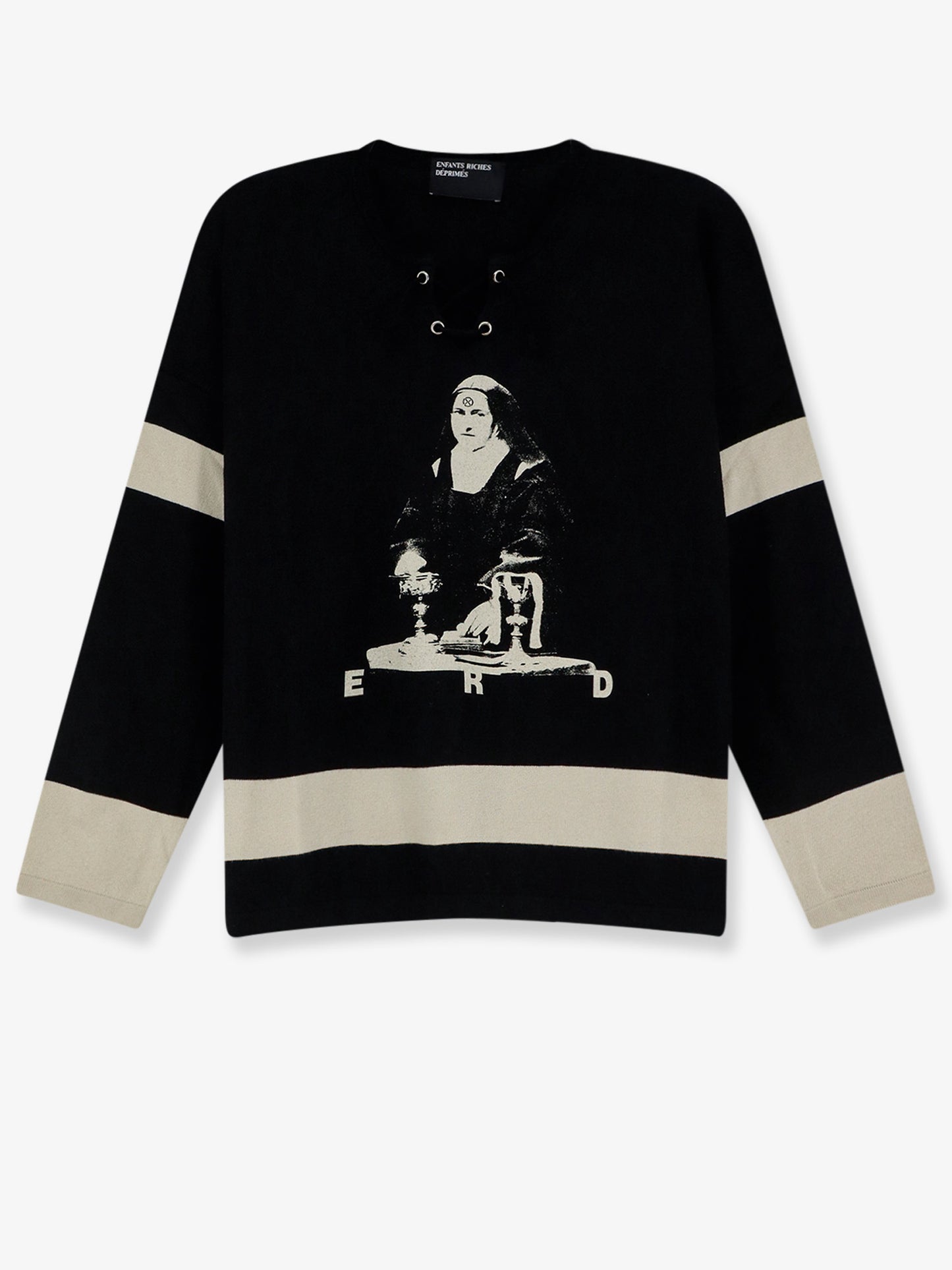 Cotton sweater with print on the front