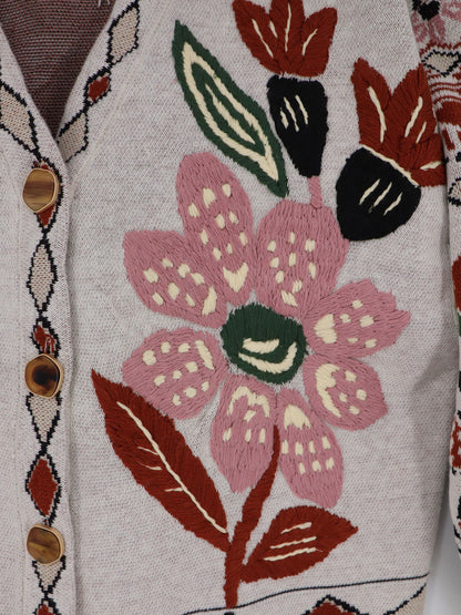 Cardigan with Multicolor embroidery thumbnail